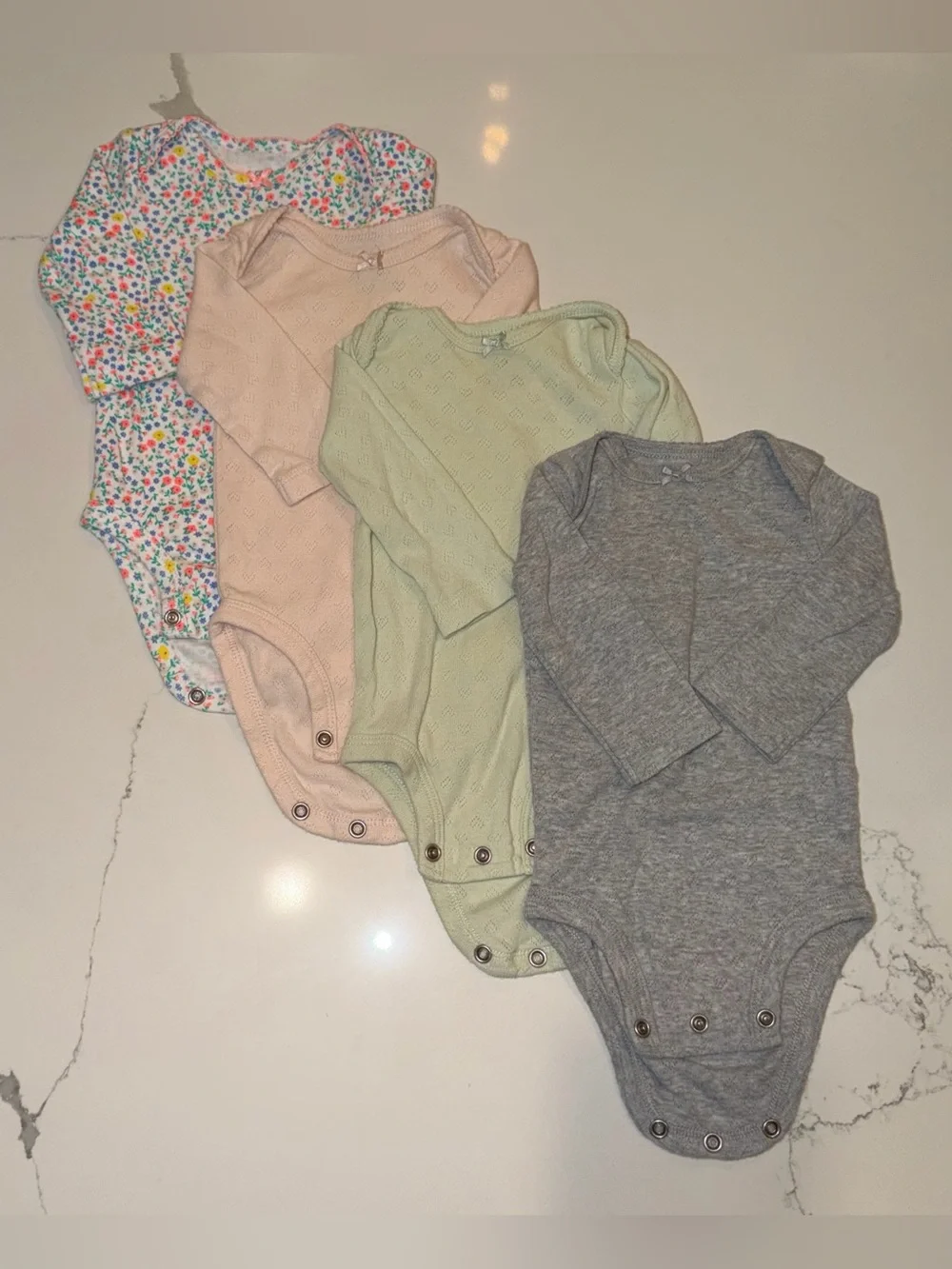 Carter’s 3 Month Long Sleeve Onesies (4)